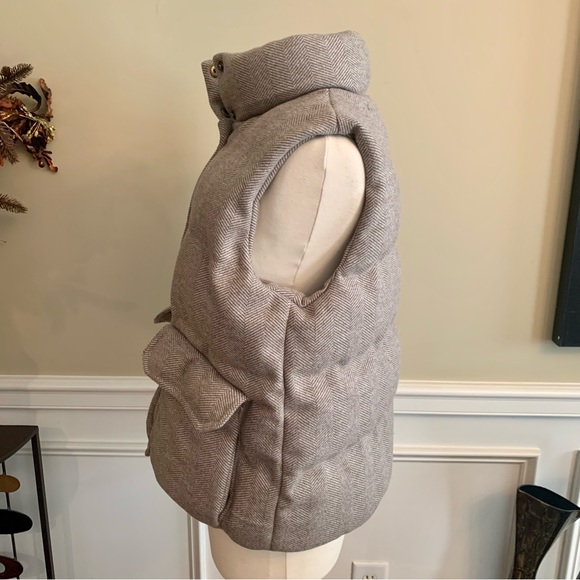 FARFALLA Women's Sleeveless Quilted Twill Vest | Medium | Light Brown - Picture 9 of 11